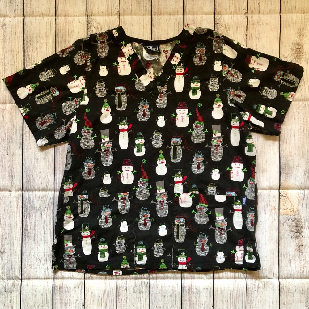 ▪️Snowman Scrub Top▪️